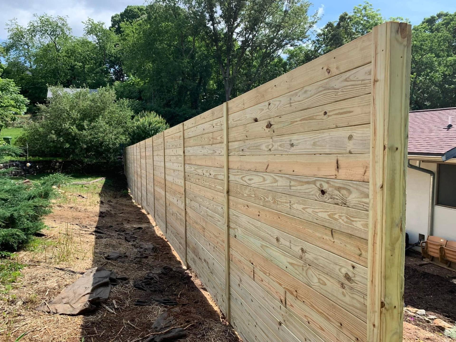 Horizontal Wood Privacy — Wood Fence in Milton, GA